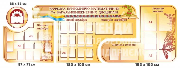Інформаційні стенди для кафедри природничо-математичних дисциплін