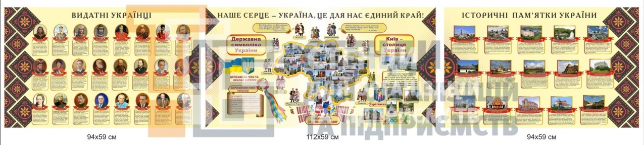 Комплект стендів для кабінету української мови