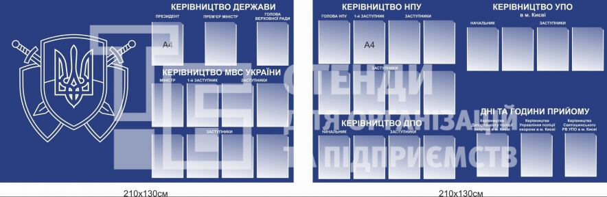 Стенди для відділку поліції