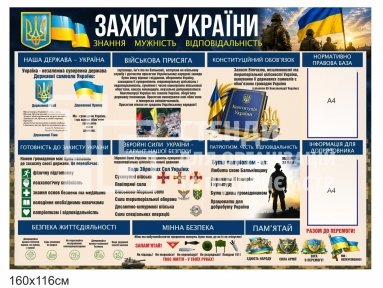 Стенд для кабінету захисту України
