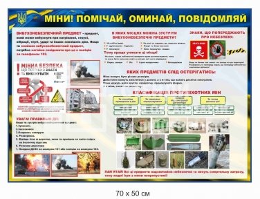 Стенд з мінної небезпеки