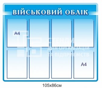 Військовий облік стенд купити