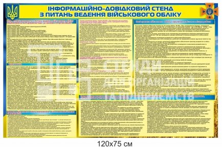 Стенд з інформацією про військовий облік
