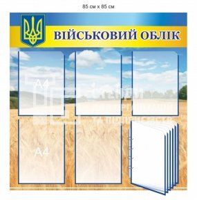 Військовий облік стенд пластиковий